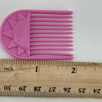 My Little Pony G1 Pink Sun Pick Comb Hasbro 1980s Vintage Hair Accessory White