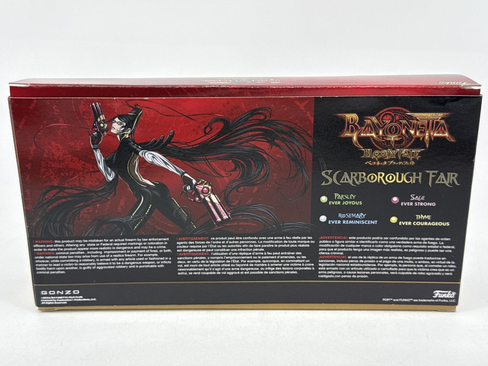 Funko Bayonetta Bloody Fate Scarborough Fair Gun Set Gamestop Exclusive Red NWT