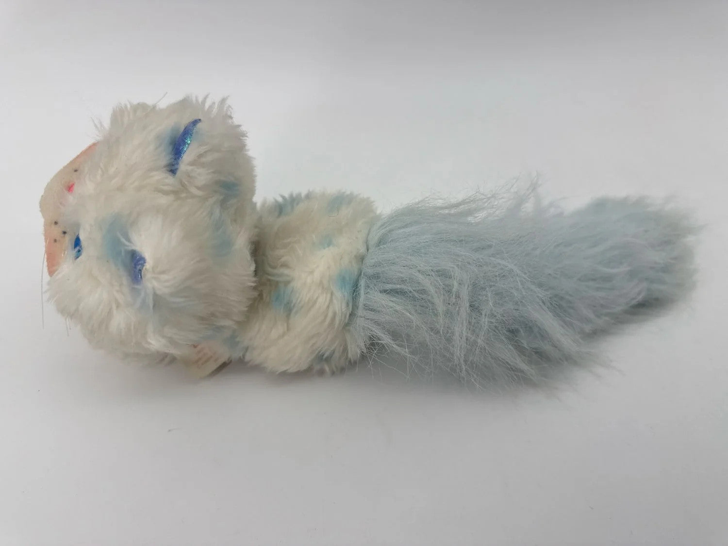 Kenner 1986 Furrever Friends Snowytail Kitten Cat White Blue Plush Unbranded NWT