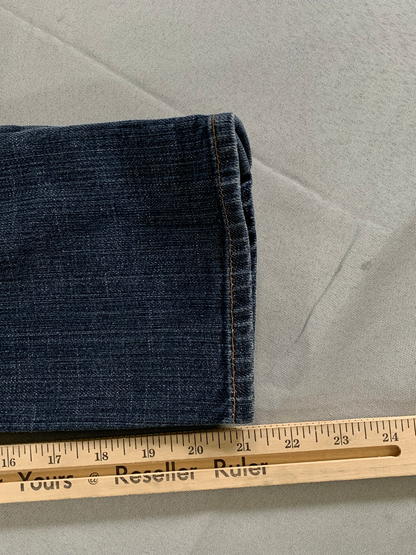 Vintage X2 Jeans Size 0 Y2K Made in Hong Kong Button Hem Mid Rise Denim Apparel