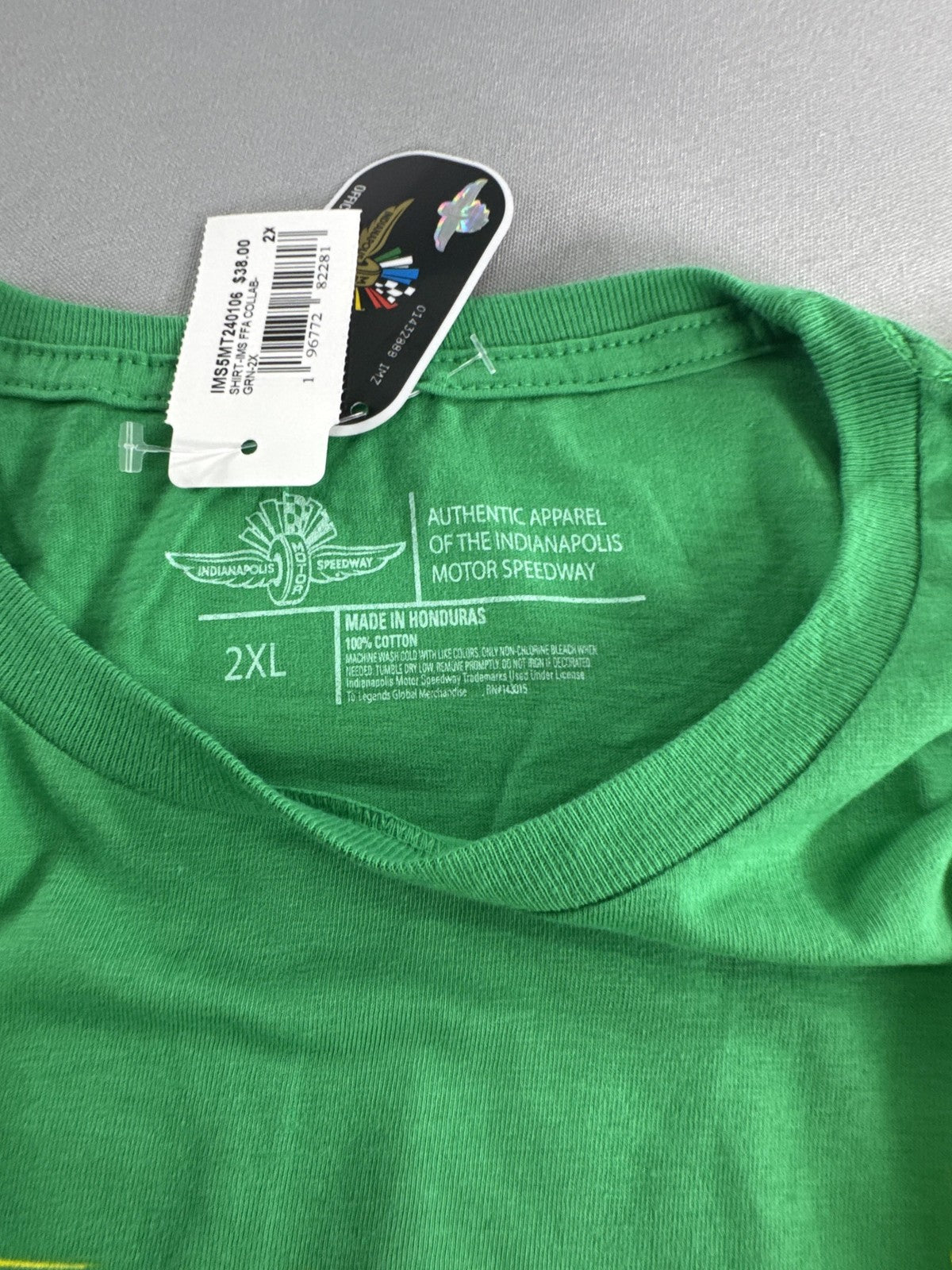 Indianapolis Motor Speedway Shirt Mens 2XL Green FFA 97th Convention Racing Tee
