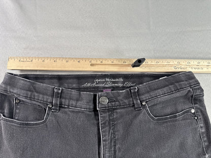 Gloria Vanderbilt Jeans Womens 16 Black Cotton Blend Straight Leg Regular Fit