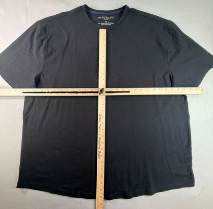 Perfect Jean NYC Black T Shirt Mens 2X Organic Cotton Stretch Crew Neck Tee