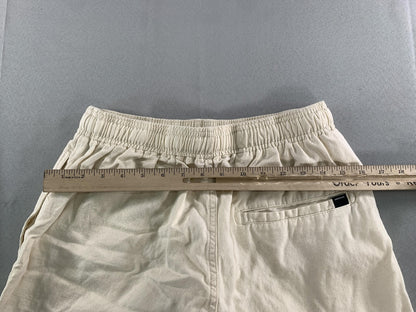 Zanerobe Shorts Mens 30 White Chino Elastic Waist Drawstring Casual Summer on