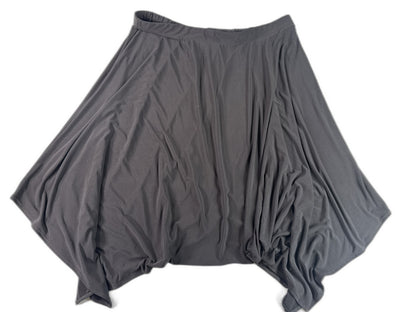 Lane Bryant Asymmetrical Skirt 22 Womens 22/24 Black Polyester Spandex Elastic