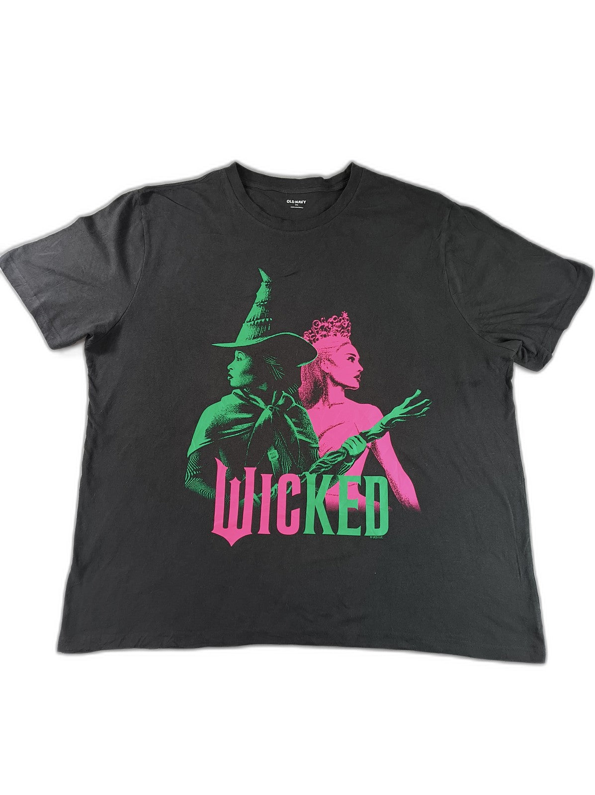 Old Navy Wicked Wizard Oz Graphic Tee Mens XXL Black 100% Cotton Crewneck Short