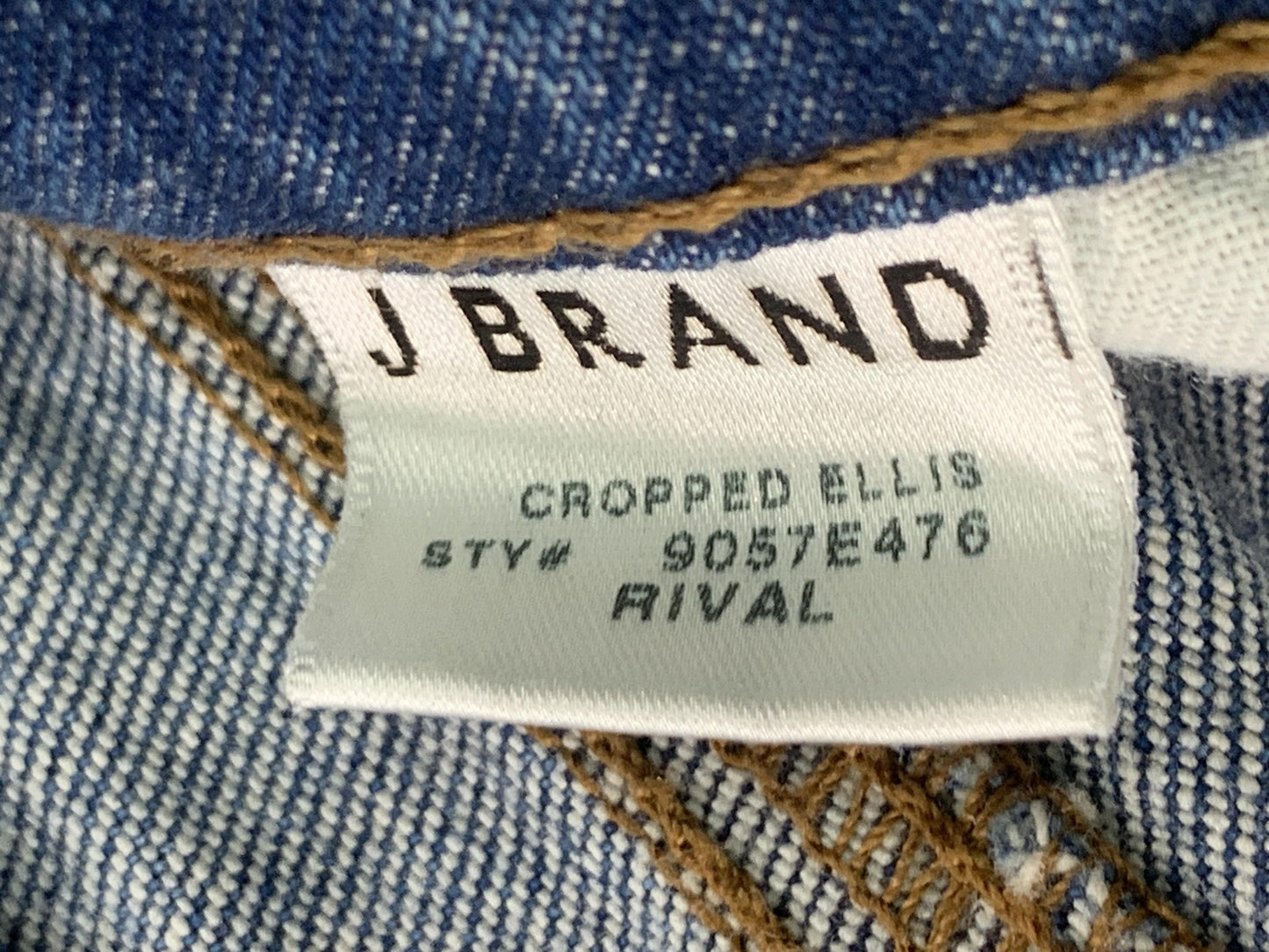 J Brand Cropped Ellis Jeans Womens 27 Blue Slim Ankle Denim Rival Medium Wash on