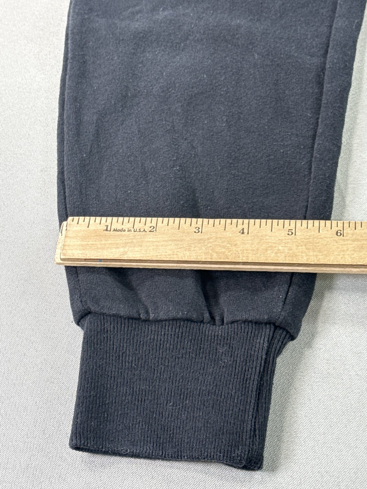 Abercrombie Fitch Joggers L Black Cotton Blend Fleece Elastic Waist Unisex
