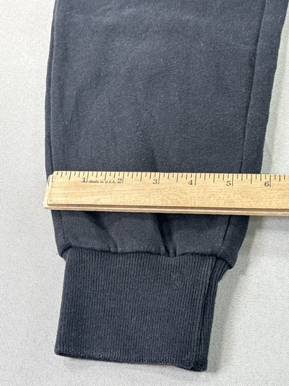 Abercrombie Fitch Joggers L Black Cotton Blend Fleece Elastic Waist Unisex