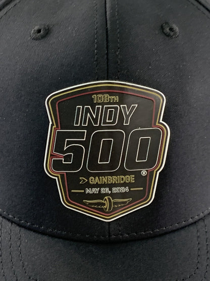 Indy 500 Hat Cap Strap Back Mens One Size Black IndyCar Racing May 26 2024 NWT