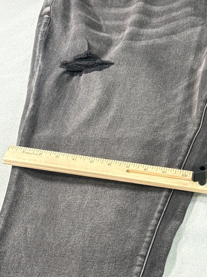Fashion Nova Plus Skinny Jeans Womens 22 Black Wash Distressed Stretch Denim