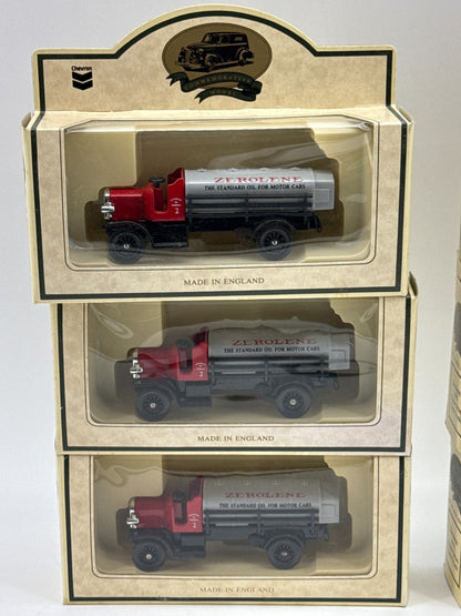 Chevron Tanker Truck Lot Zerolene Standard Oil Diecast England Boxed Set 925