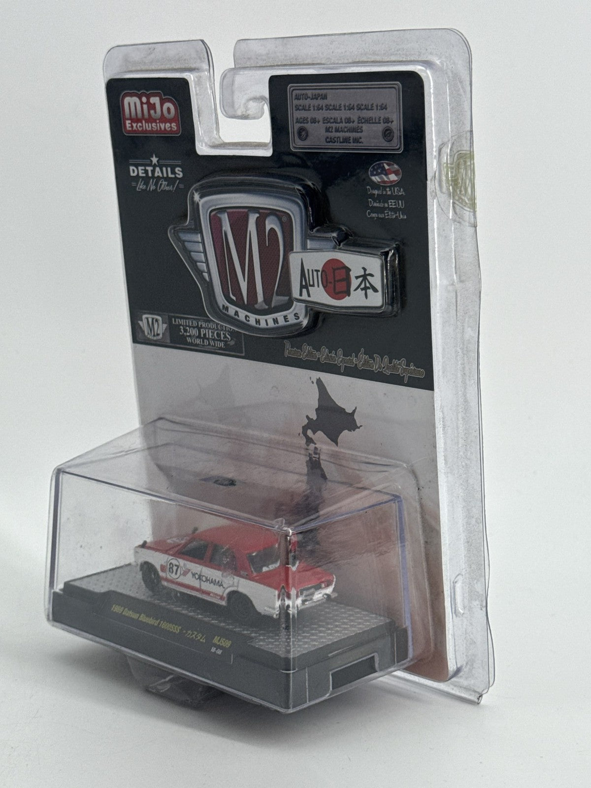 M2 Machines 69 Datsun Bluebird 1600SSS MiJo Yokohama 1:64 Limited 3200 Unbranded
