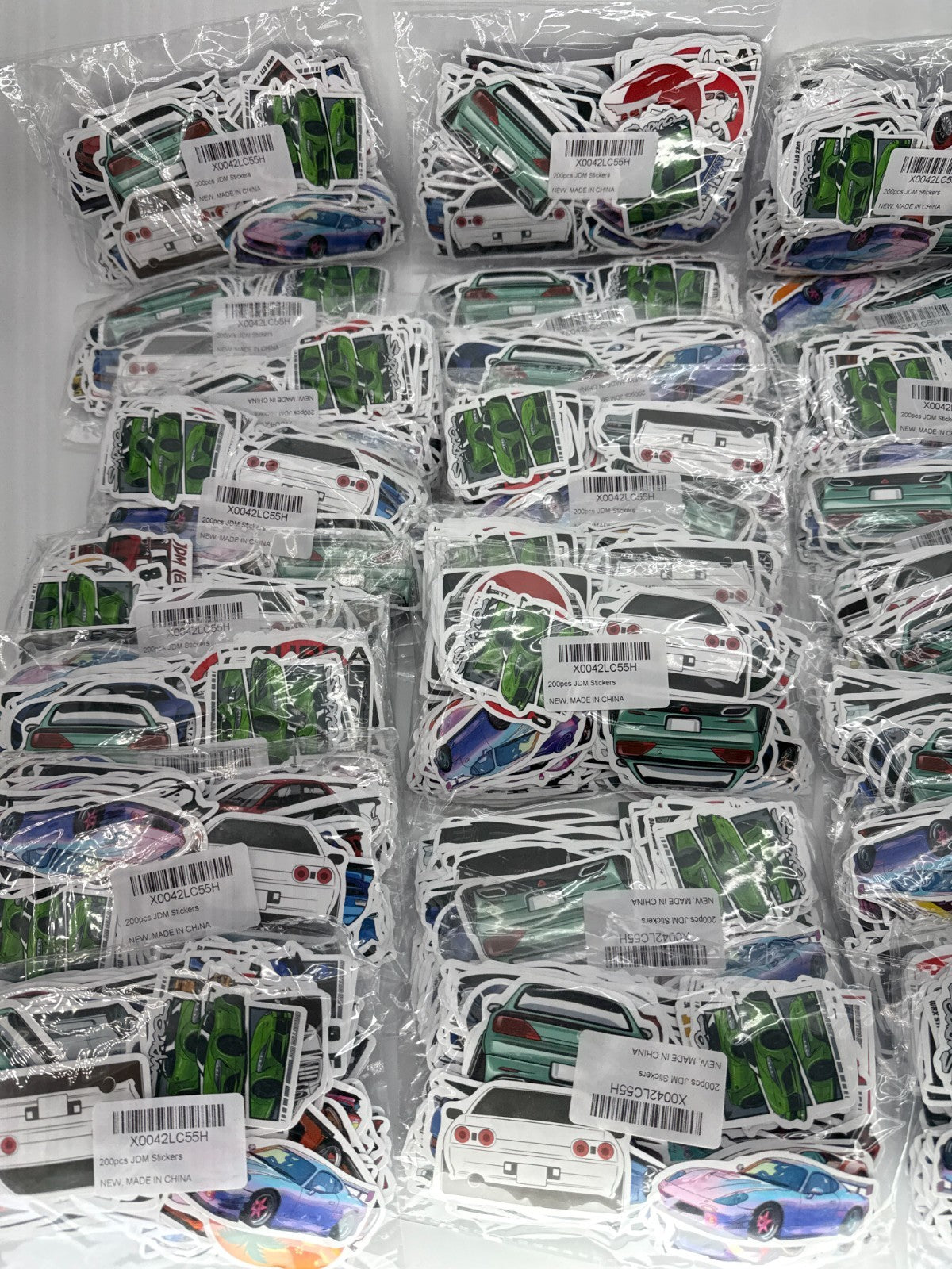 JDM Stickers Wholesale Lot 40 Packs x200pcs GTR Supra RX7 Skyline Vinyl Decal