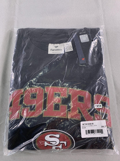 San Francisco 49ers Shirt Mens 3XLT Black NFL Football Long Sleeve Thermal code