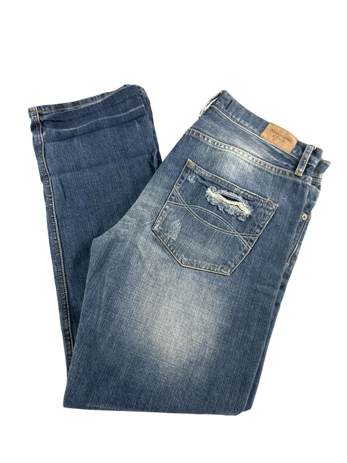 Abercrombie & Fitch Jeans Womens 6 W28 Distressed Selvedge Denim Straight Leg