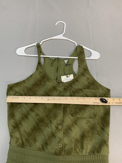 Alpine Design Jumpsuit Womens Small Olive Ranger Tie Dye Sleeveless Button Zip