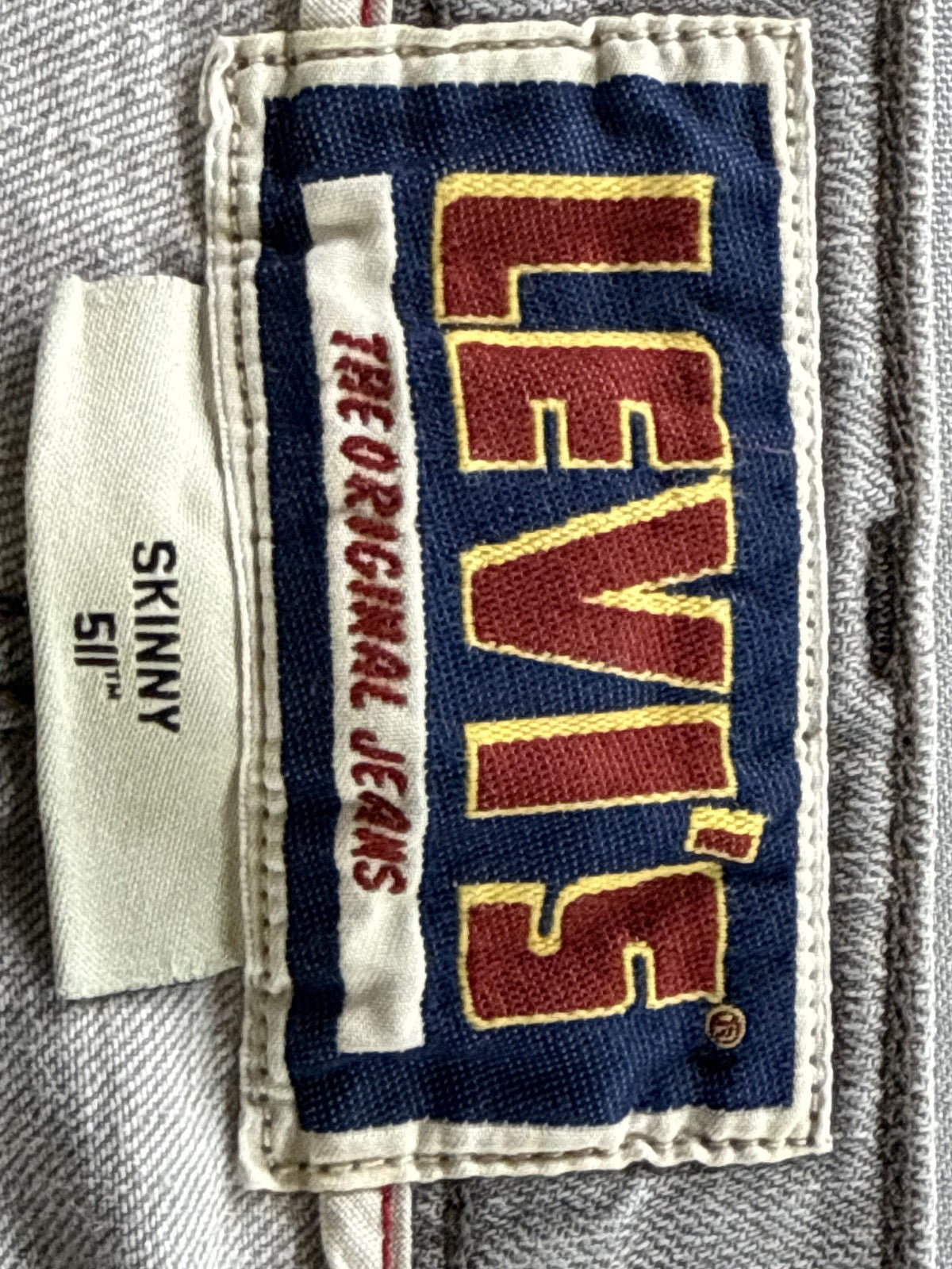 Levi's Straight Leg Jeans W36 L32 Gray Cotton Spandex Classic Fit Pockets