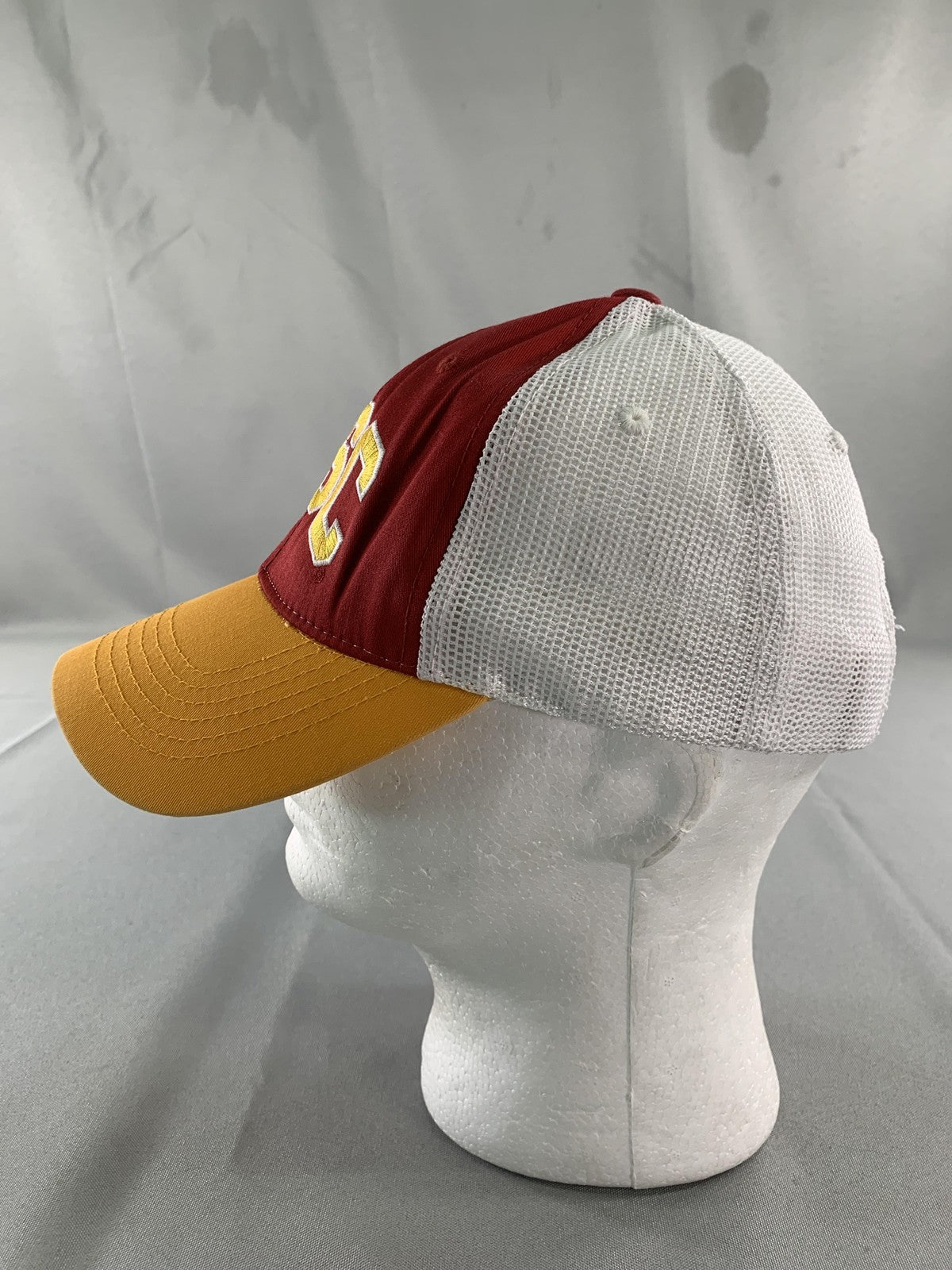 USC Trojans Hat Cap Snap Back Red Gold Mens NCAA College Football Trucker Mesh