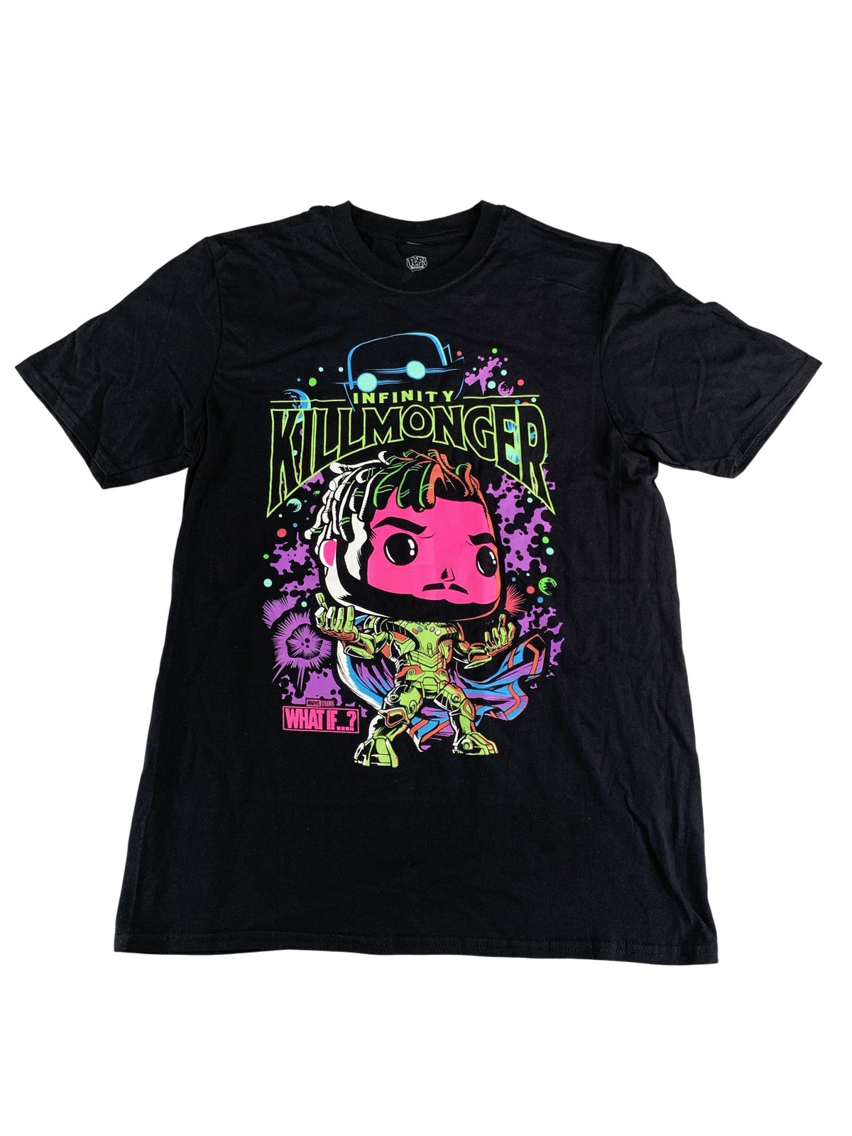 Marvel What If Infinity Killmonger Shirt Mens Medium Black Pop Tees Funko 2022