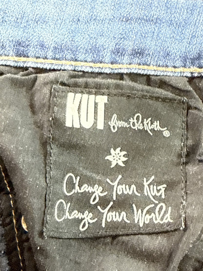 KUT Kloth KP176MA5N Jeans Womens 10 Blue Distressed Straight Leg Cotton Spandex