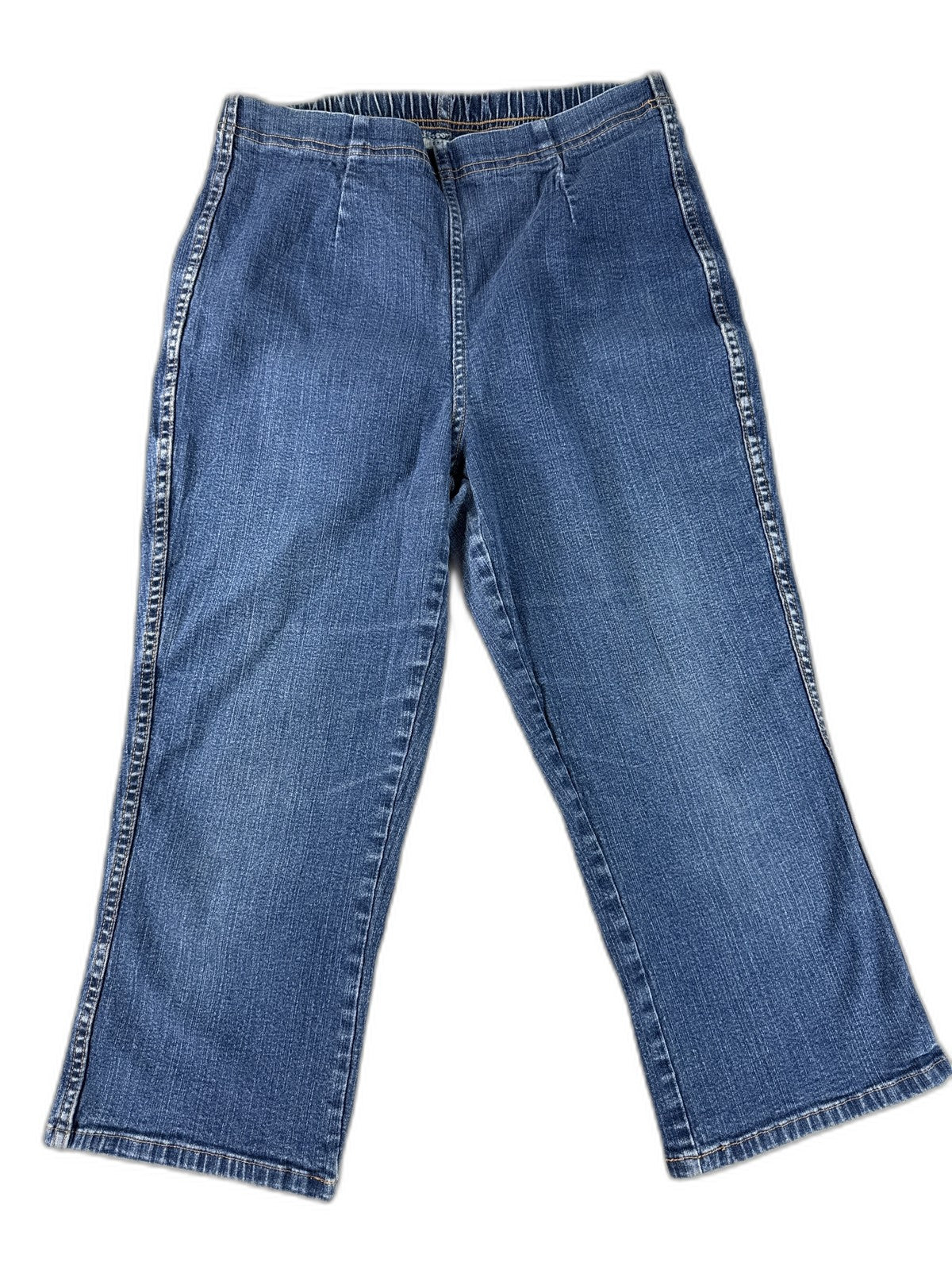 White Stag Jeans Womens M Blue Cotton Spandex Straight Leg Relaxed Fit