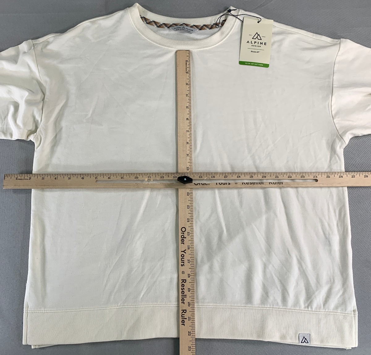 Alpine Design Women XXL Panorama Crew Bright White Modal Blend Long Sleeve Top