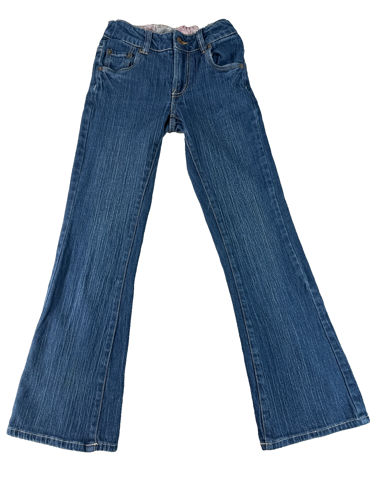 Levi's 517 Girls Jeans 12 Slim Flare Stretch Medium Wash Adjustable Waist Denim