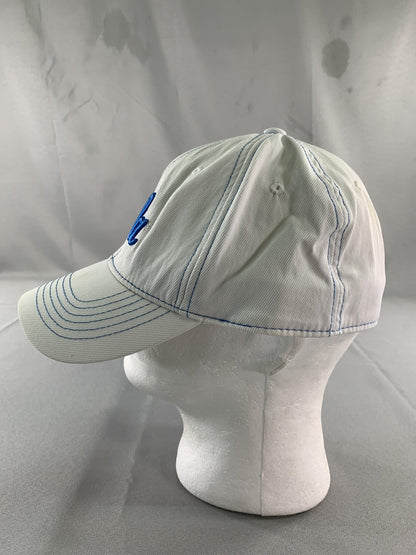 UCLA Bruins Hat Cap Fitted Mens XL White Blue NCAA Basketball Script One Fit 84