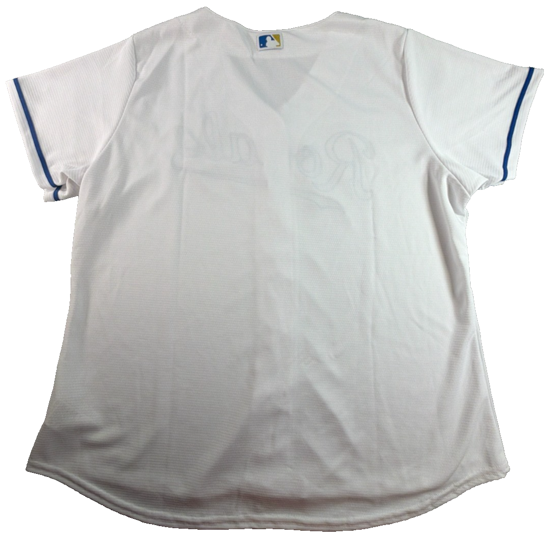 Majestic Kansas City Royals Jersey Womens 2XL White Cool Base MLB Baseball