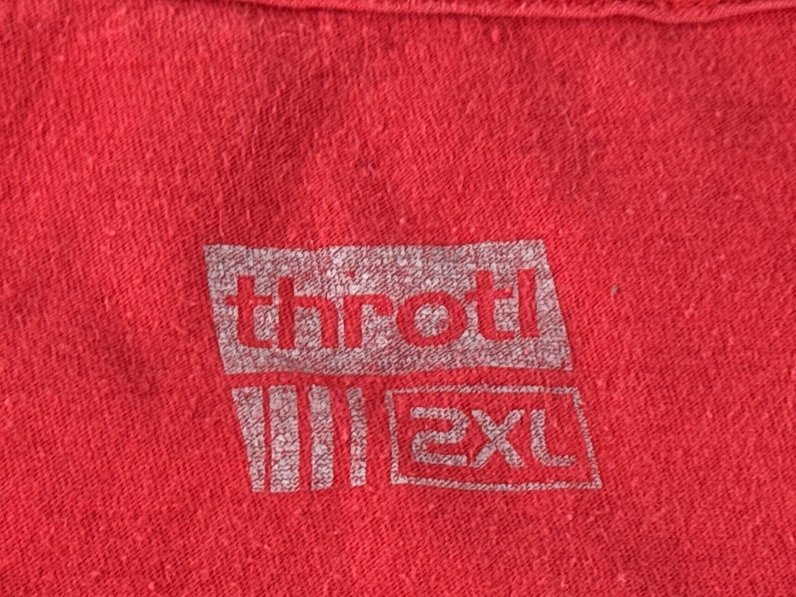 Throtl High Performance Throttle Auto Parts Graphic Tee 2XL Red Cotton Crewneck