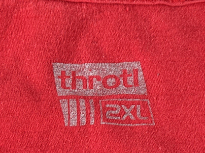 Throtl High Performance Throttle Auto Parts Graphic Tee 2XL Red Cotton Crewneck