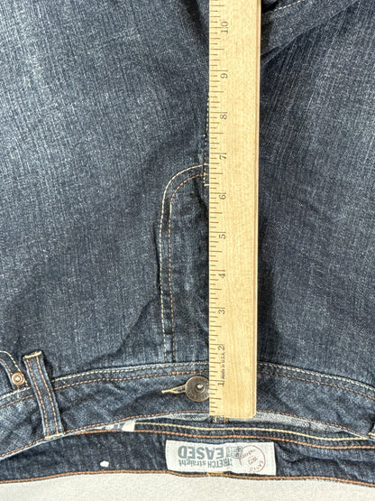 EASED Dark Straight Leg Jeans 26 Blue Cotton Spandex Designer Luxury Mexico