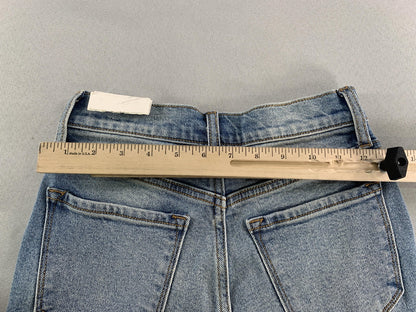 Cello Jeans Womens 00 23 Blue Super High Rise Mom Fit Distressed Denim Authentic
