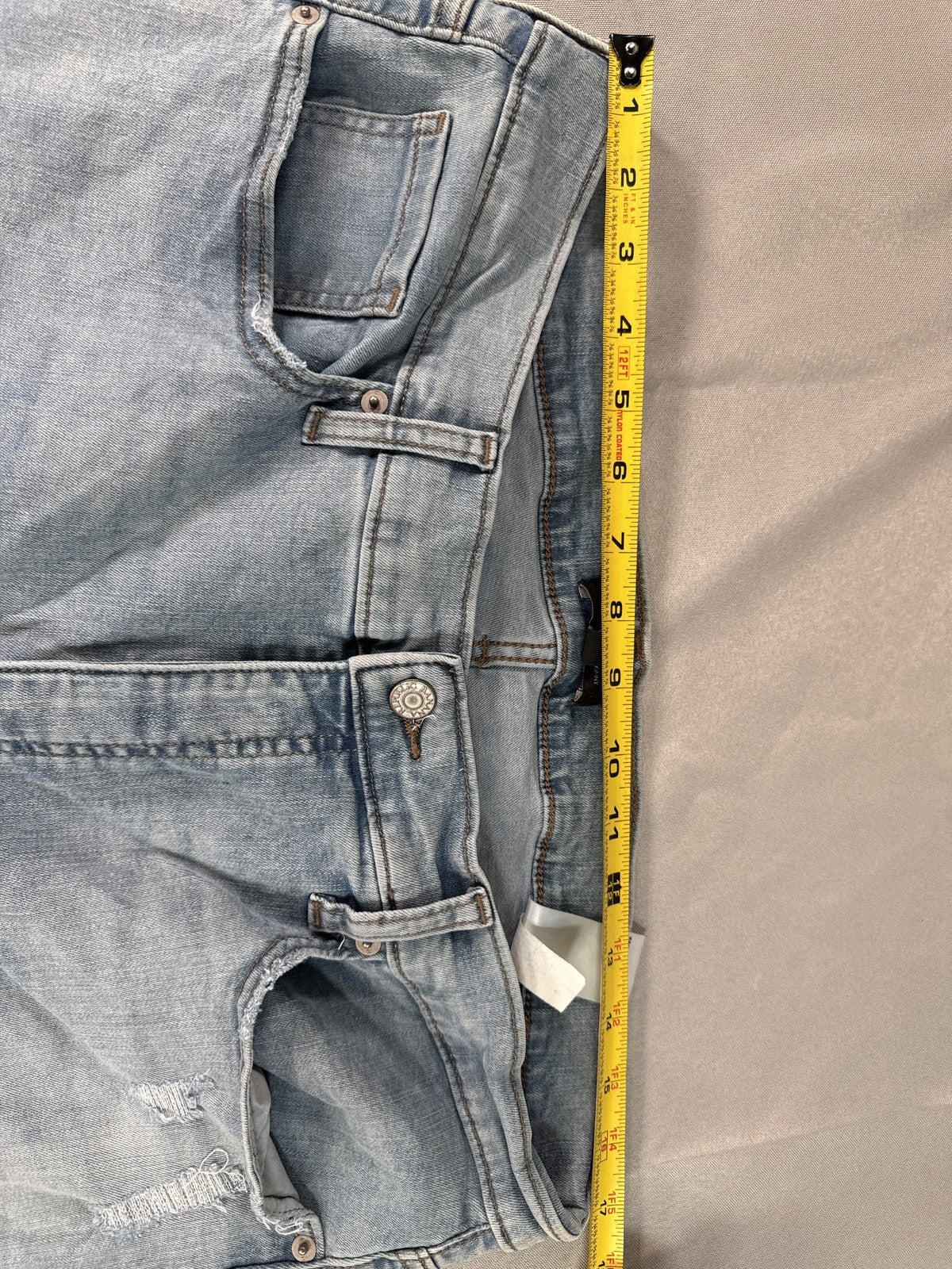 Banana Republic Curvy High Rise Skinny Jeans Womens 18 W34 Light Wash Distressed