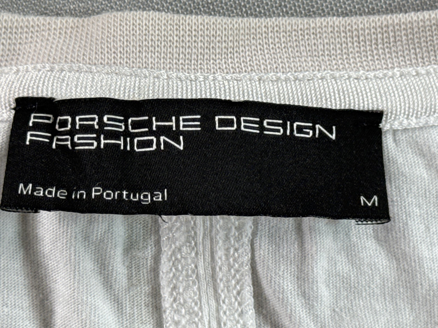 Porsche Design Graphic Tee M White Cotton Modal Crewneck Short Sleeve Regular