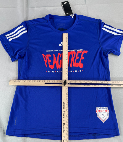 Adidas Peachtree Road Race 2023 Blue ATL Shirt L Aeroready Atlanta Event Tee