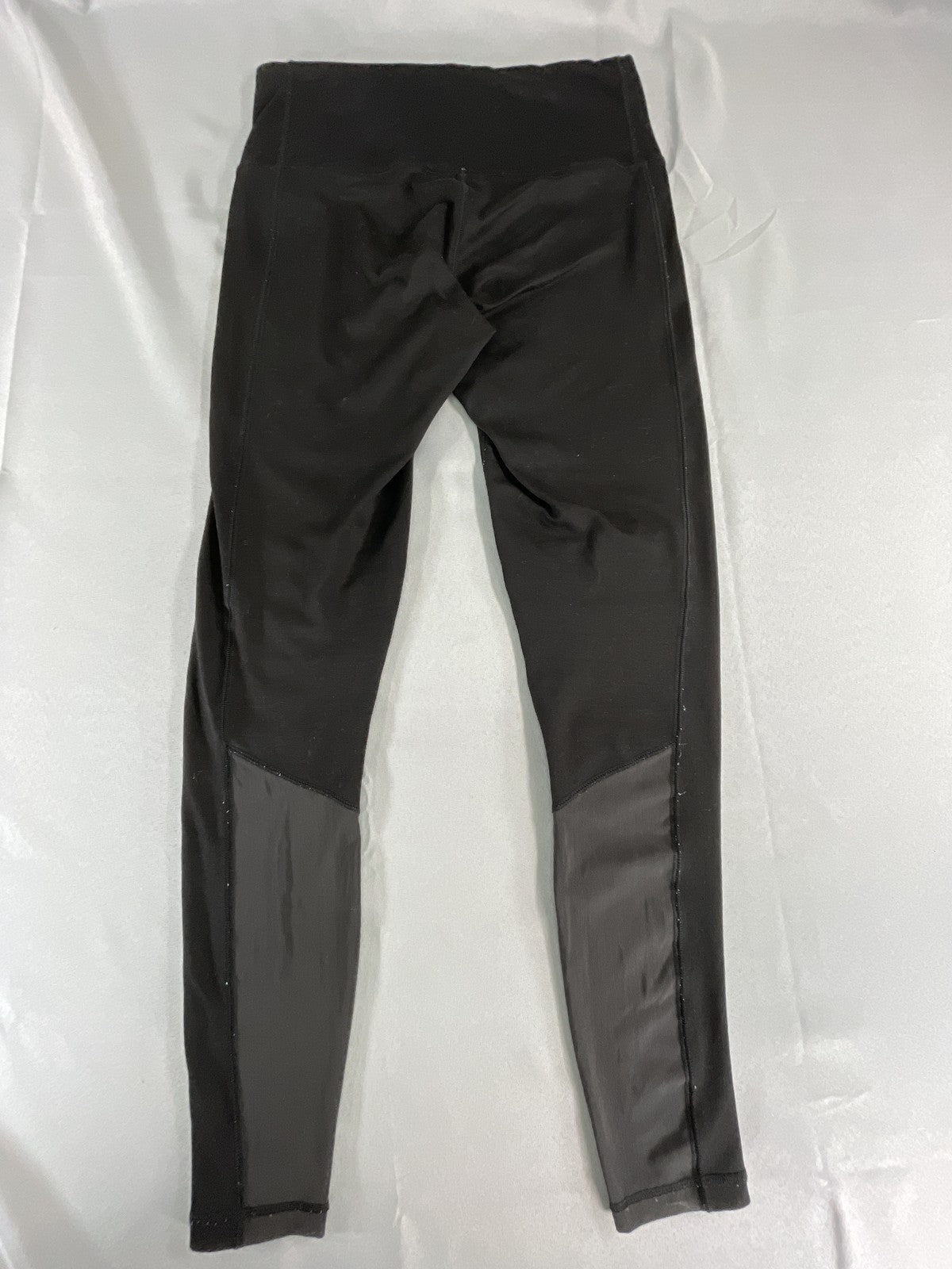 Puma Leggings Womens Medium Black Moto Activewear Mesh Panel High Waist Athletic