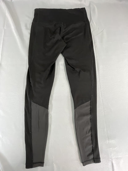 Puma Leggings Womens Medium Black Moto Activewear Mesh Panel High Waist Athletic