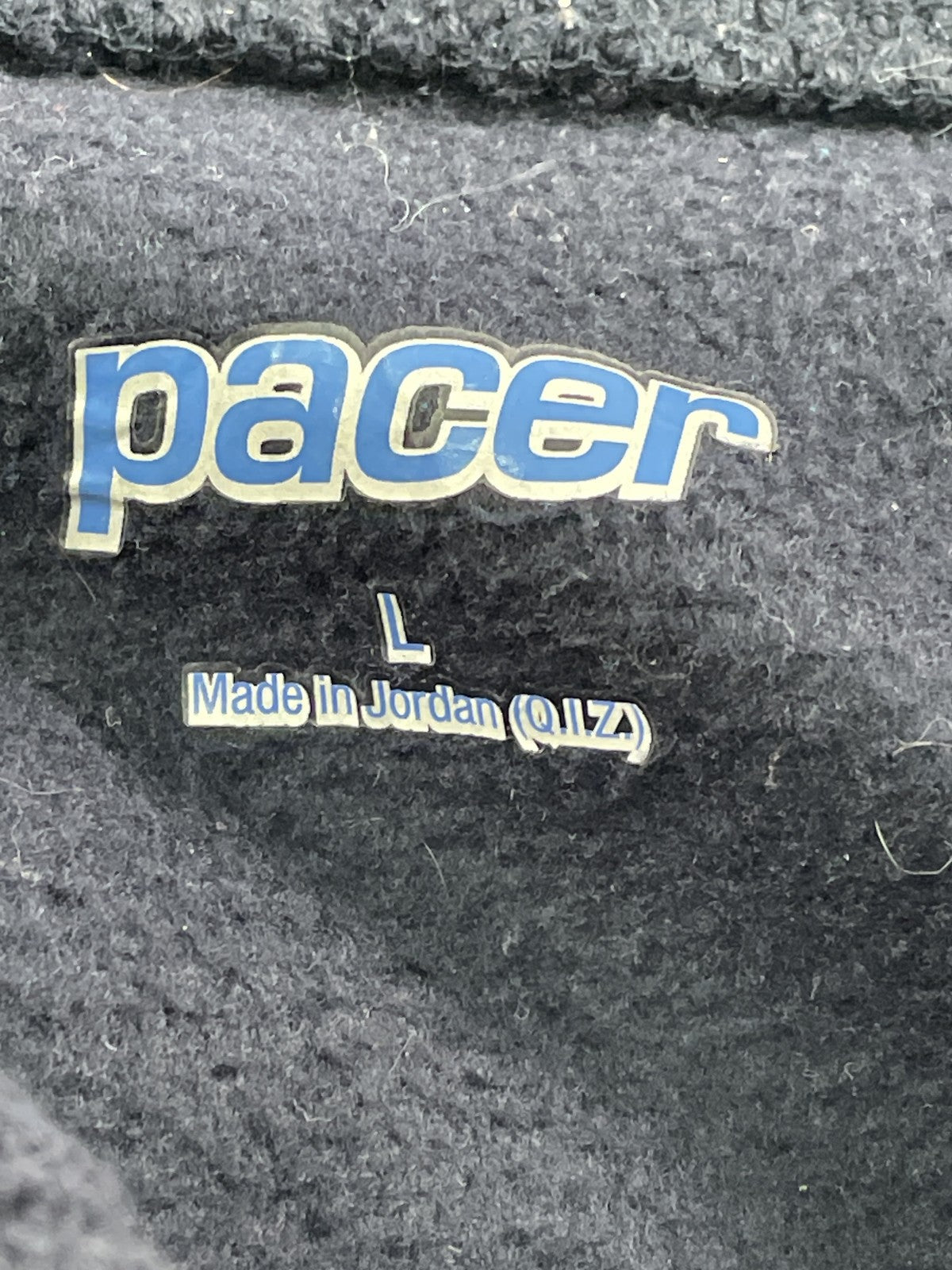 Pacer Fleece Jacket Womens Large Blue Full Zip Mock Neck Warm Cozy Polyester 100