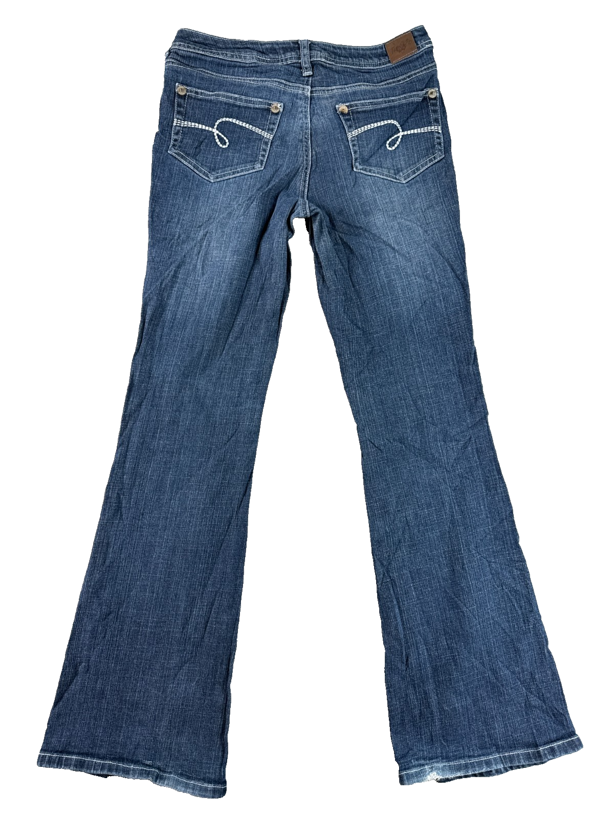 Justice Jeans Girls 14R Blue Denim Flare Bootcut Stretch Low Rise Pants