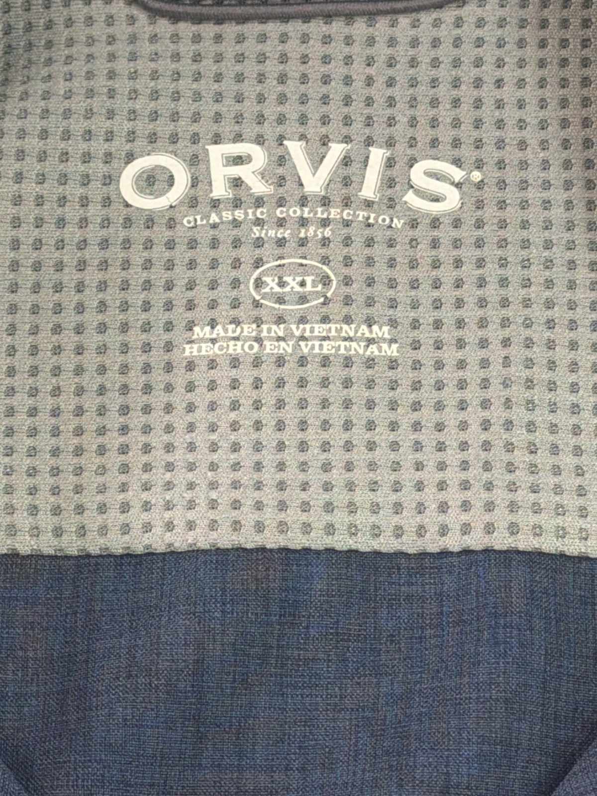 Orvis Button Up Tech Shirt Mens 2XL XXL Blue Lightweight Outdoors Apparel NWT