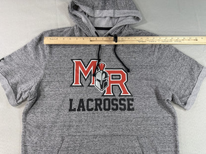 Under Armour MR Sports Hoodie LG Gray Cotton Blend Graphic Hooded Short Red