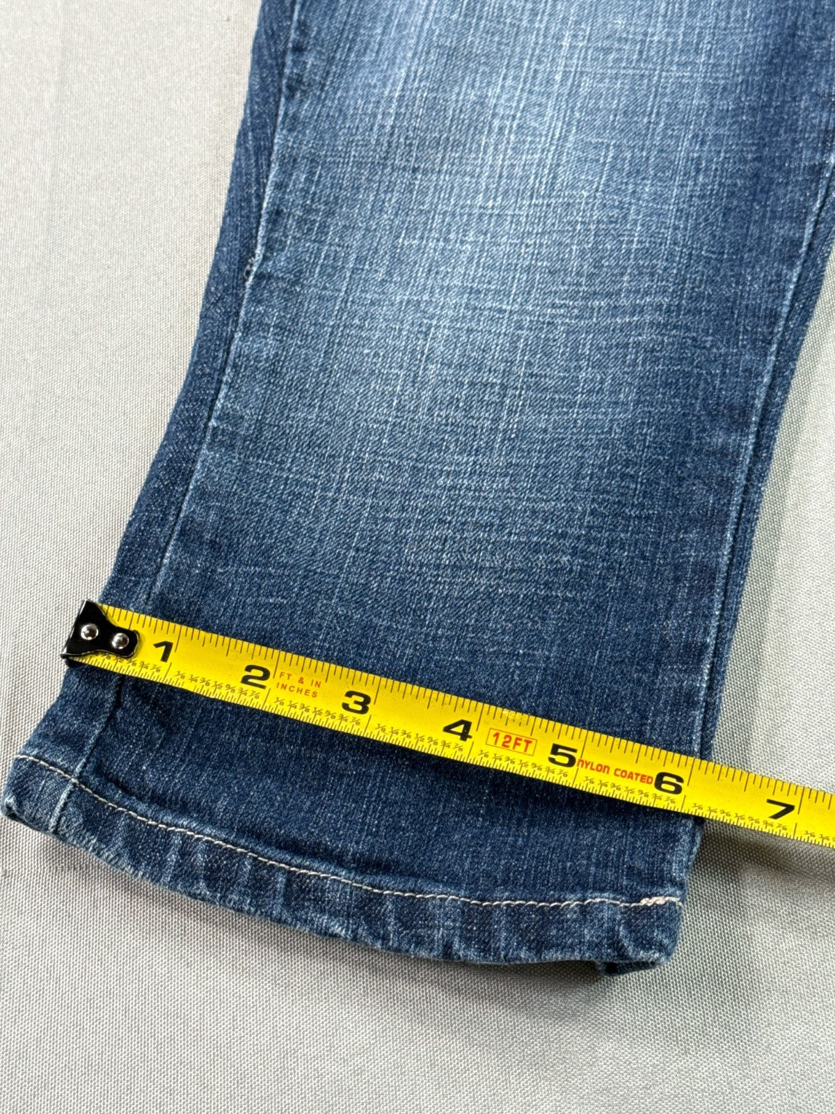 True Freedom Capri Jeans Juniors 3 Blue Denim Stretch Cropped Bootcut Pants