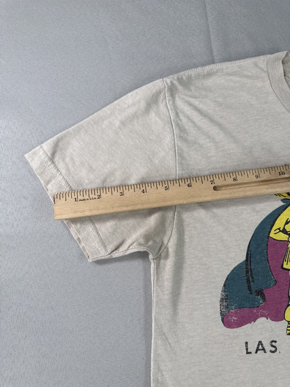 Neon Museum Dunes Hotel Retro Graphic Tee Unisex Beige Cotton Short Sleeve