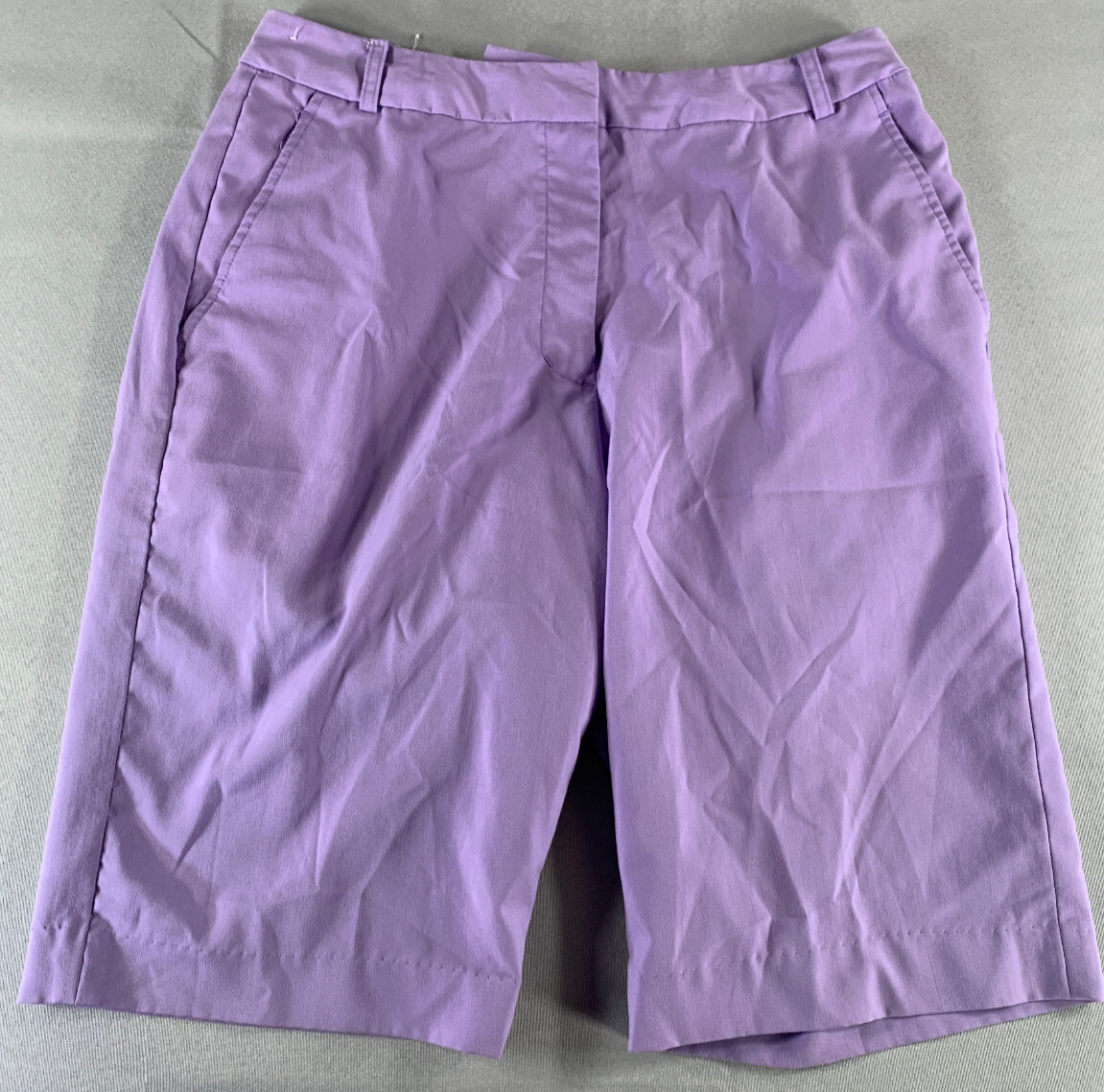 Monterey Club Violet Golf Shorts Women 12 Stretch Bermuda Flat Front Lightweight