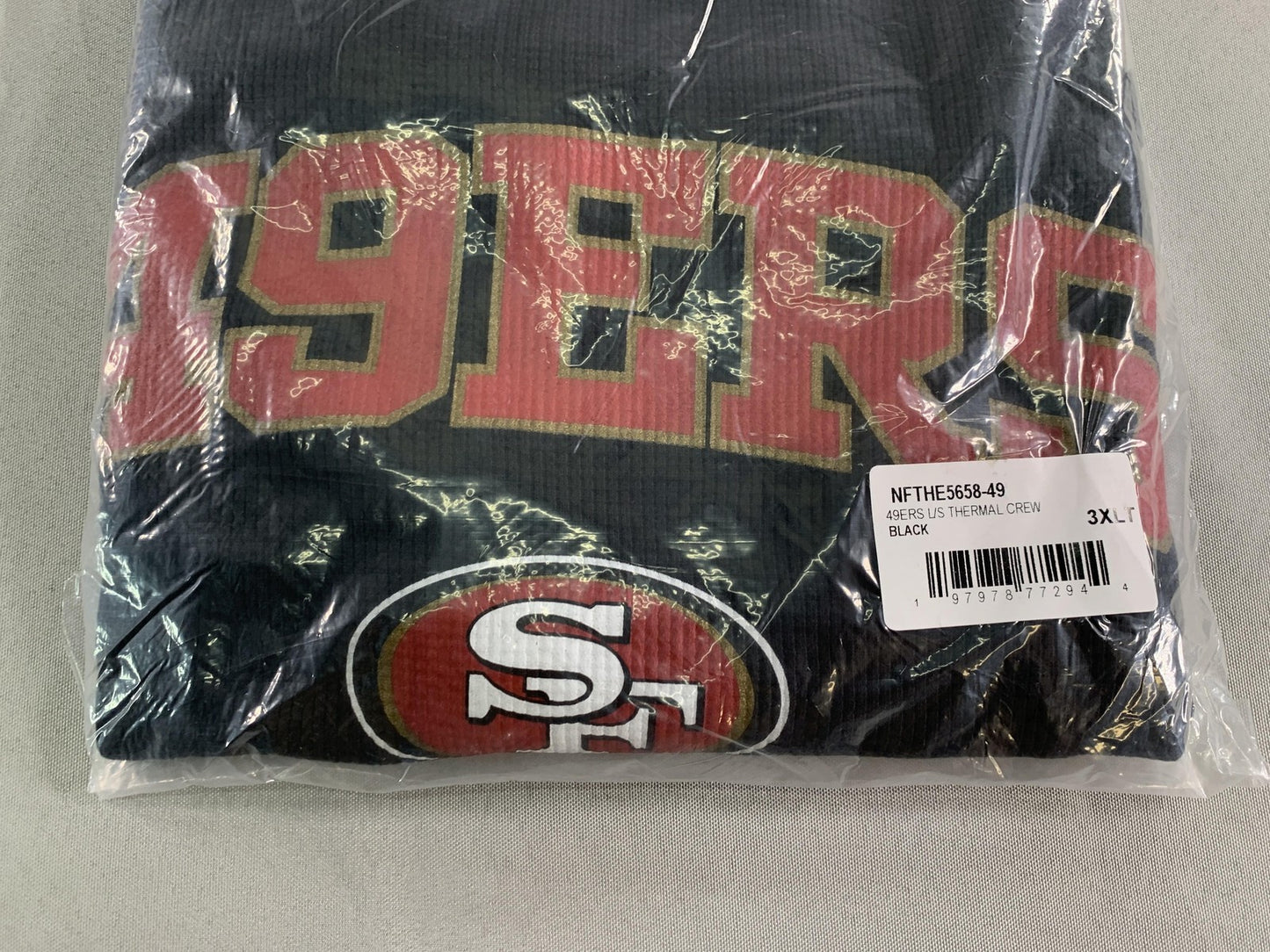 San Francisco 49ers Shirt Mens 3XLT Black NFL Football Long Sleeve Thermal code