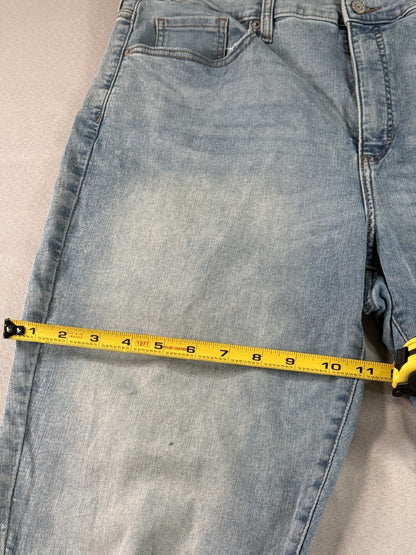 Banana Republic Curvy High Rise Skinny Jeans Womens 18 W34 Light Wash Distressed