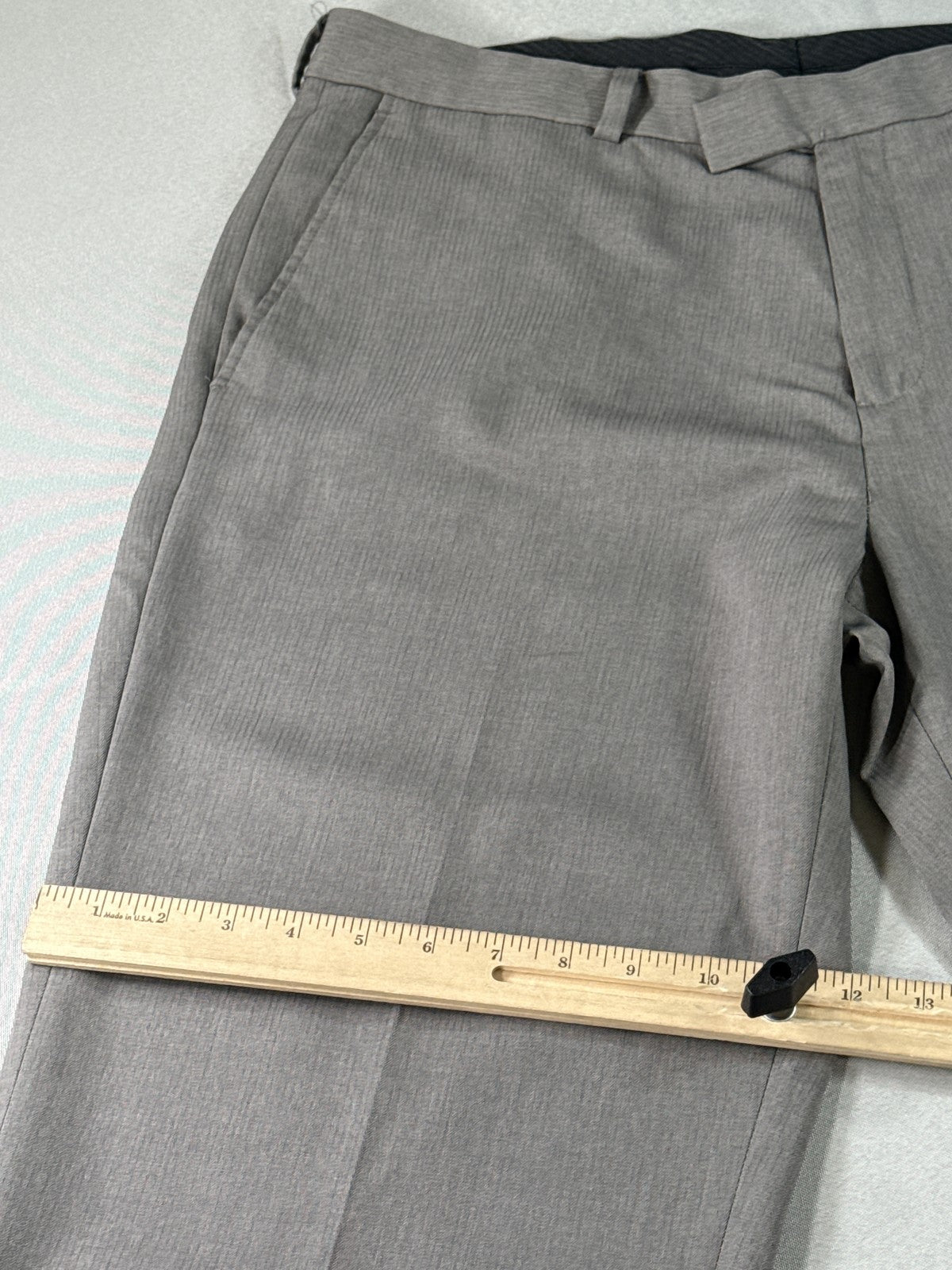 Kenneth Cole Reaction Slim Fit 38 X 30 Pants Dress 38x30 Gray 100% Polyester