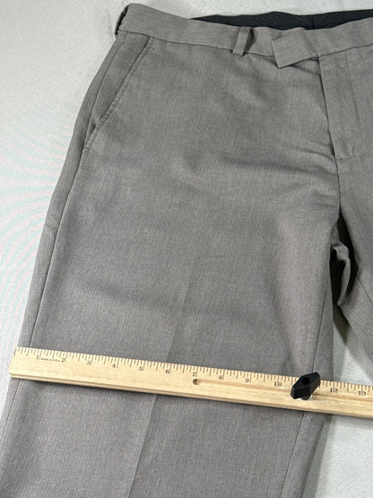 Kenneth Cole Reaction Slim Fit 38 X 30 Pants Dress 38x30 Gray 100% Polyester